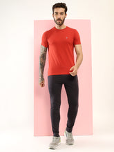 T.T. Men Slim Fit 100% Cotton Cool Round Neck Half Sleev Solid Tshirt Rust