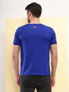 T.T. Men Slim Fit Poly Jersey Round Neck Half Sleeve T-Shirt Royal Blue