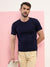 T.T. Men Slim Fit Poly Jersey Round Neck Half Sleeve T-Shirt Navy