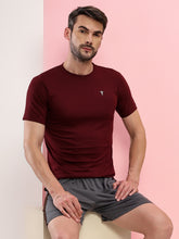 T.T. Men Slim Fit 100% Cotton Cool Round Neck Half Sleev Solid Tshirt Maroon