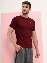 T.T. Men Slim Fit 100% Cotton Cool Round Neck Half Sleev Solid Tshirt Maroon