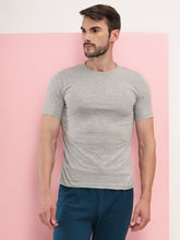 T.T. Men Slim Fit 100% Cotton Cool Round Neck Half Sleev Solid Tshirt Grey