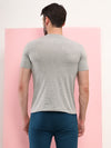 T.T. Men Slim Fit 100% Cotton Cool Round Neck Half Sleev Solid Tshirt Grey