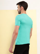 T.T. Men Slim Fit 100% Cotton Cool Round Neck Half Sleev Solid Tshirt Green