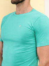 T.T. Men Slim Fit 100% Cotton Cool Round Neck Half Sleev Solid Tshirt Green