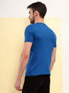 T.T. Men Slim Fit 100% Cotton Cool Round Neck Half Sleev Solid Tshirt Blue