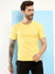 Hiflyers Men Regular Fit Polyster Pique Round Neck Half Sleev Tshirt Lemon