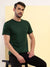 T.T. Men Eco Friendly (Cotton Rich) Recycled Fabric Solid Round Neck Regular Fit Bottle Green