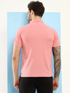 T.T. Men Slim Fit Cotton Polyster Pique Polo Half Sleeve T-Shirt Pink