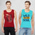 T.T. Men Cool Cotton Printed Regular Fit Round Neck Muscle Tees Pack Of 2 Blue::Maroon