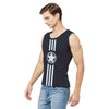 T.T. Men Cool Cotton Printed Regular Fit Round Neck Muscle Tees Pack Of 1 Navy