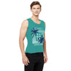 T.T. Men Cool Cotton Printed Regular Fit Round Neck Muscle Tees Pack Of 1 Green