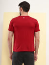 T.T. Men Slim Fit Poly Jersey V-Neck Half Sleeve T-Shirt Pack Of 3 Black-Maroon-Skin