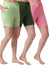 T.T. Women Regular Fit Poly Jersey Solid Short Pack Of 3-Green-Olive-Pink