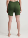 T.T. Women Regular Fit Poly Jersey Solid Short Pack Of 2-Olive-Green