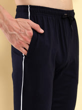 T.T. Men Regular Fit Poly Jersey Capri With Side Piping Pack Of 2-Black-Navy