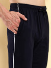 T.T. Men Regular Fit Poly Jersey Capri With Side Piping Pack Of 2-Anthra-Navy