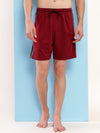 T.T. Men Regular Fit Poly Jersey Cut And Sew Bermuda Short Pack of 3-Black-Brown-Maroon