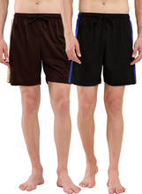 T.T. Men Regular Fit Poly Jersey Cut And Sew Bermuda Short Pack Of 2-Black-Brown