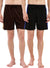 T.T. Men Regular Fit Poly Jersey Cut And Sew Bermuda Short Pack Of 2-Black-Brown