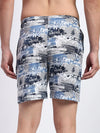 T.T. Men Regular Fit Cotton Polyster Printed Short With Zip Pocket Pack Of 1-Steel Grey