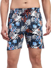 T.T. Men Regular Fit Cotton Polyster Printed Short With Zip Pocket Pack Of 1-Blue