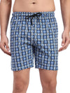 T.T. Men Regular Fit Cotton Polyster Printed Short With Zip Pocket Pack Of 1-Royal Blue