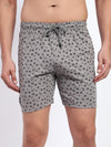 T.T. Men Regular Fit Cotton Polyster Printed Short With Zip Pocket Pack Of 1-Grey Anchor