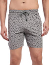 T.T. Men Regular Fit Cotton Polyster Printed Short With Zip Pocket Pack Of 1-Grey Anchor