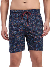 T.T. Men Regular Fit Cotton Polyster Printed Short With Zip Pocket Pack Of 1-Navy