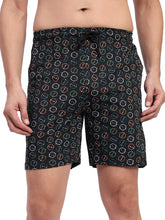 T.T. Men Regular Fit Cotton Polyster Printed Short With Zip Pocket Pack Of 1-Black