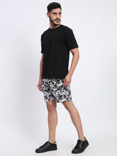 T.T. Men Regular Fit Cotton Polyster Printed Short With Zip Pocket Pack Of 1-Grey Camouflage