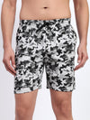 T.T. Men Regular Fit Cotton Polyster Printed Short With Zip Pocket Pack Of 1-Grey Camouflage