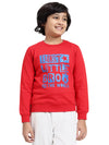 Hiflyers Boys Regular Fit | Premium Cotton Fleece |Full Sleeves|Round Neck|Trendy Winter Wear| Sweatshirts For Boys And Girls -Red