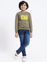 Hiflyers Boys Regular Fit | Premium Cotton Fleece |Full Sleeves|Round Neck|Trendy Winter Wear| Sweatshirts For Boys And Girls -Green