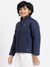 HiFlyers Boys Regular Fit | Polyster |Fluffy Full Sleeves |Quilted Insulation|High Neck Stand Collar|Zipper Jacket -Blue