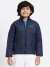 HiFlyers Boys Regular Fit | Polyster |Fluffy Full Sleeves |Quilted Insulation|High Neck Stand Collar|Zipper Jacket -Blue