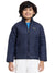 HiFlyers Boys Regular Fit | Polyster |Fluffy Full Sleeves |Quilted Insulation|High Neck Stand Collar|Zipper Jacket -Blue