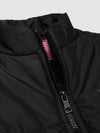 HiFlyers Girls Regular Fit | Polyster |Fluffy Full Sleeves |Quilted Insulation|High Neck Stand Collar|Zipper Jacket -Black