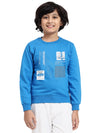 HiFlyers Boys Regular Fit | Premium Cotton Fleece |Full Sleeves|Round Neck|Trendy Winter Wear| Sweatshirts For Boys And Girls -Blue