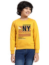 HiFlyers Boys Regular Fit | Premium Cotton Fleece |Full Sleeves|Round Neck|Trendy Winter Wear| Sweatshirts For Boys And Girls -Yellow