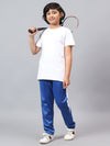 Hiflyers Kids Regular Fit |Polyster| Cut And Sew Design|Sports Casual Wear| With 2 Side Pockets|Trackpant -Sky Blue