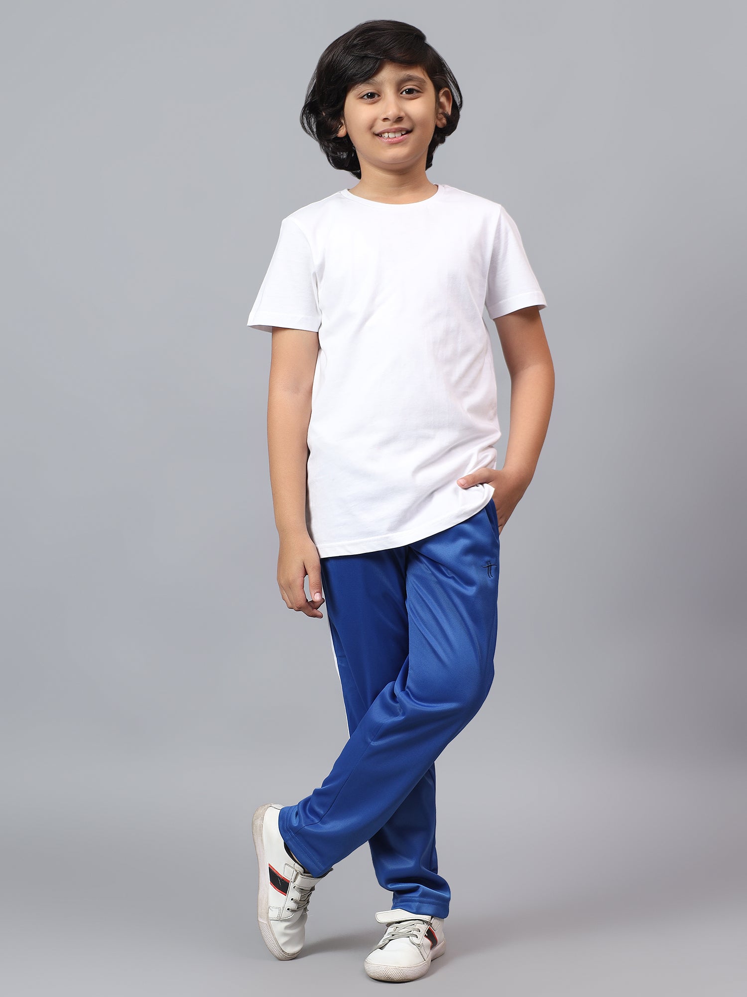 Hiflyers Kids Regular Fit |Polyster| Cut And Sew Design|Sports Casual Wear| With 2 Side Pockets|Trackpant -Sky Blue