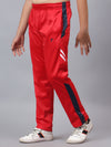 Hiflyers Kids Regular Fit |Polyster| Cut And Sew Design|Sports Casual Wear| With 2 Side Pockets|Trackpant -Red