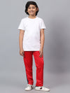 Hiflyers Kids Regular Fit |Polyster| Cut And Sew Design|Sports Casual Wear| With 2 Side Pockets|Trackpant -Red