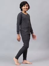 T.T. Boys & Girls Hotpot Desire|Slim Fit| Cotton Rich |Full Sleeves|Round Neck|Trendy Winter Wear|Top With Inner Elastic Payjama Thermal Set -Anthra