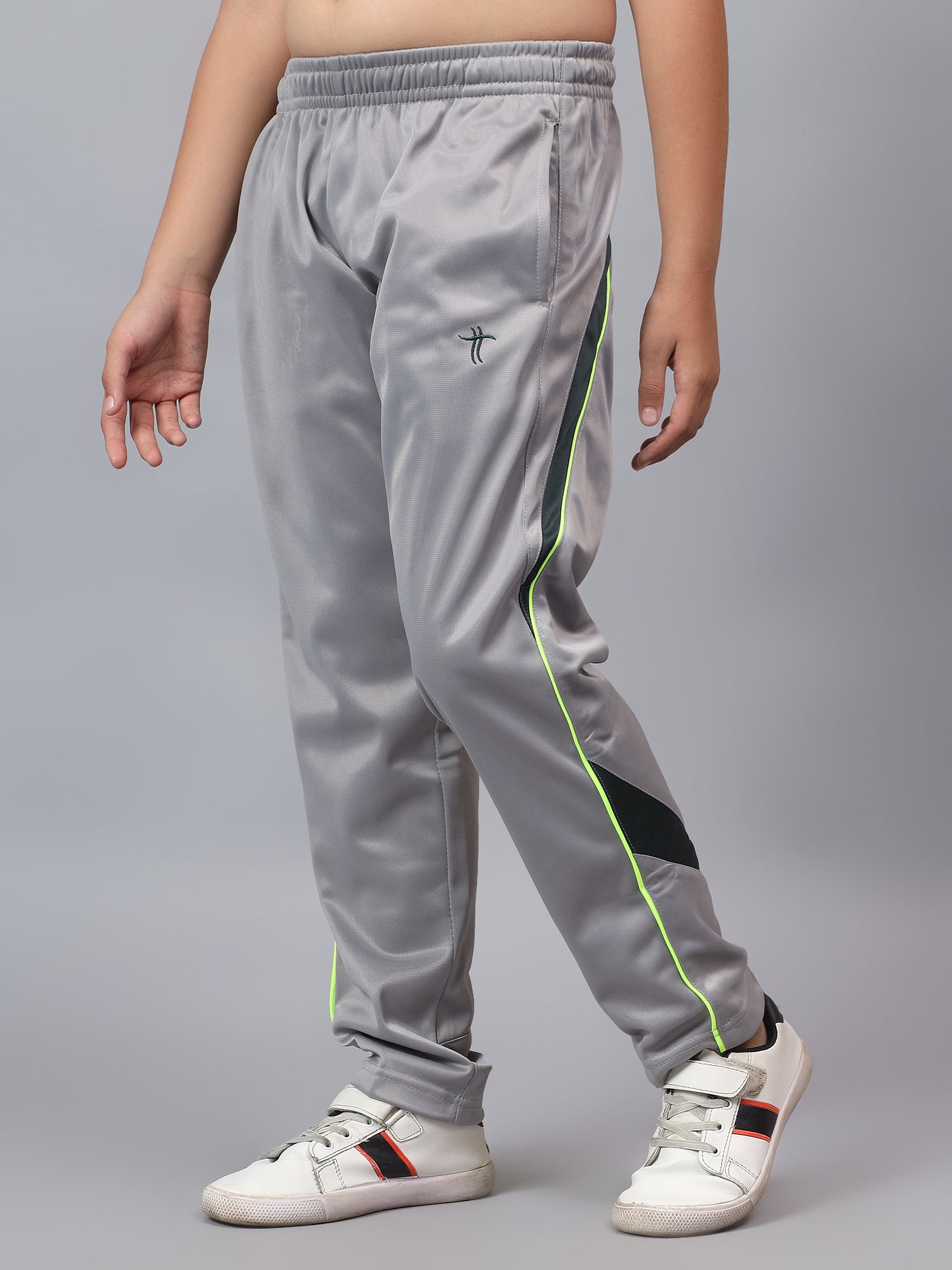 Hiflyers Kids Regular Fit |Polyster| Cut And Sew Design|Sports Casual Wear| With 2 Side Pockets|Trackpant -Grey