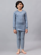 T.T. Boys & Girls Titanic Winter |Slim Fit| Cotton Fleece |Full Sleeves|Round Neck|Trendy Winter Wear|Top With Inner Elastic Payjama Thermal Set -Sky Blue