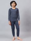 T.T. Boys & Girls Hotpot Desire|Slim Fit| Cotton Rich |Full Sleeves|Round Neck|Trendy Winter Wear|Top With Inner Elastic Payjama Thermal Set -Blue