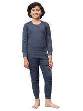 T.T. Boys & Girls Hotpot Desire|Slim Fit| Cotton Rich |Full Sleeves|Round Neck|Trendy Winter Wear|Top With Inner Elastic Payjama Thermal Set -Blue